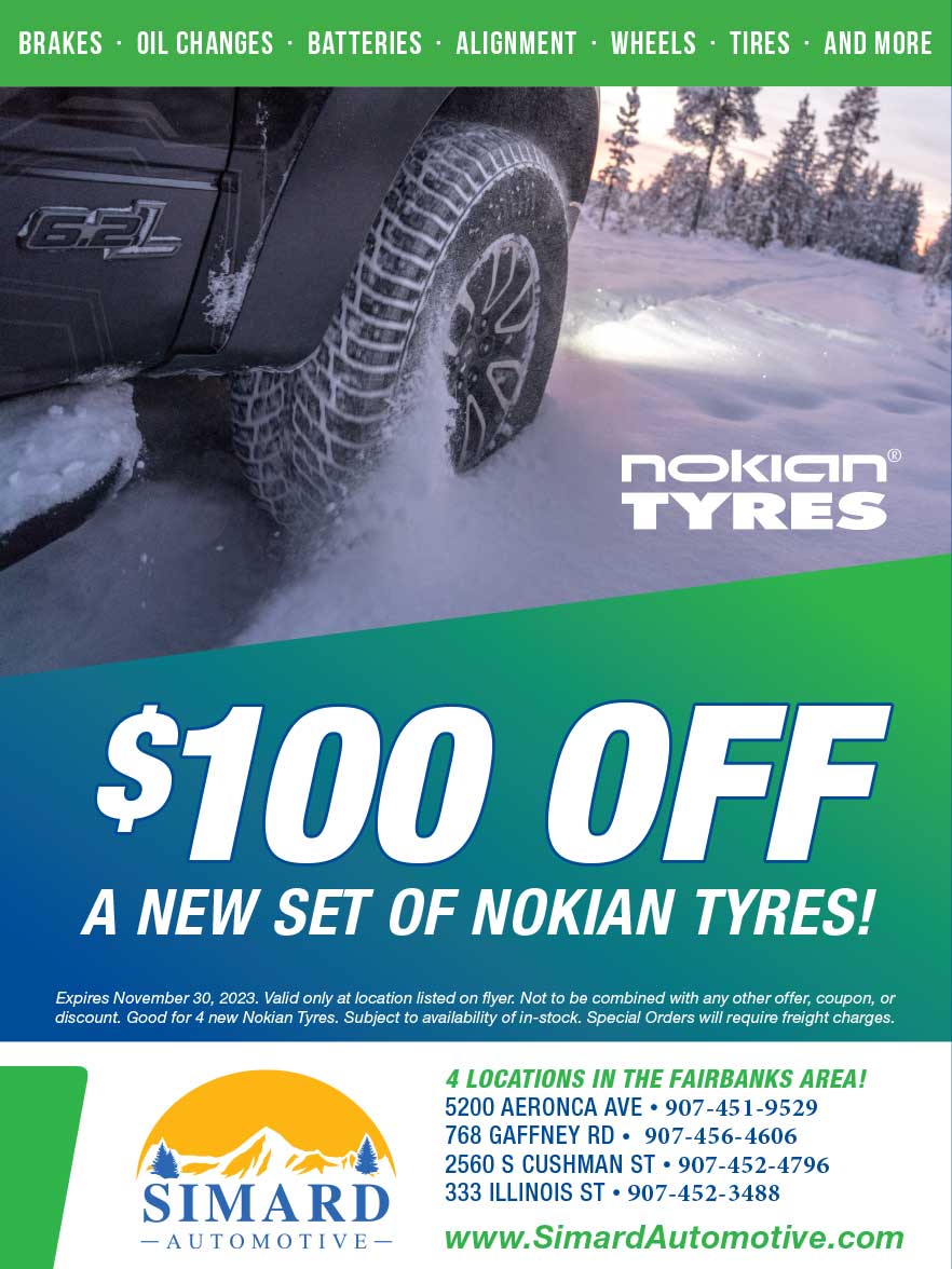 $100 off Nokian Tyres at Simard Automotive
